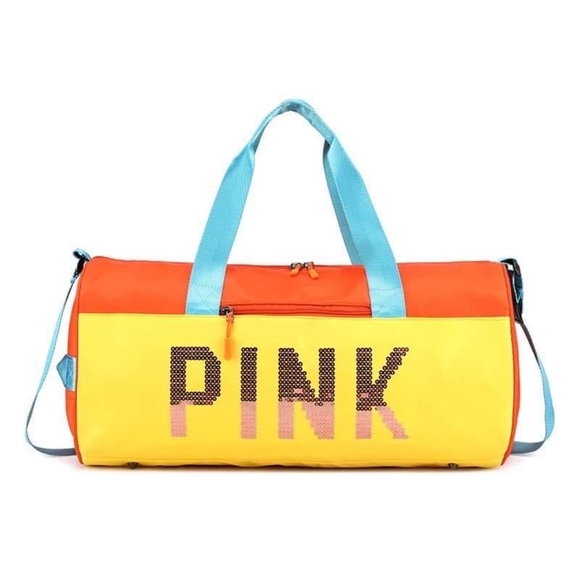 PINK Victoria's Secret Handbags - Victoria's Secret Pink Duffel- Multi, with Rose Gold Sequin Logo
